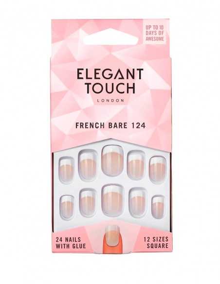 FRENCH NAILS NATURAL 124 SHORT ELEGANT TOUCH Uñas