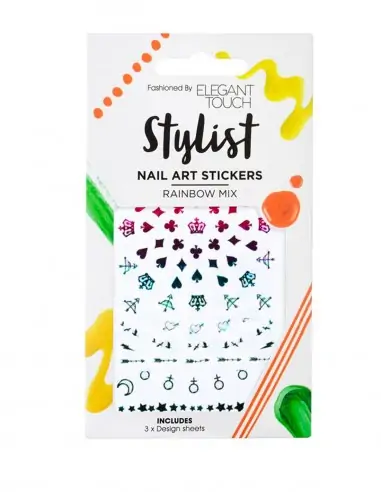 STYLIST RAINBOW MIX STICKERS-Ungles postisses