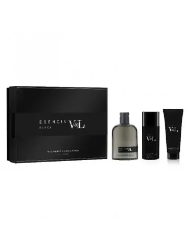 ESENCIA BLACK MAN EDT 100 ML VAP+DEO 150 ML+ GEL 75 ML-Estuches de hombre