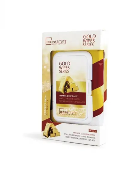 25 TOALLAS DESMAQUILLANTES ANTI EDAD GOLD IDC Institute