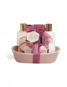 Set baño Scented garden ceramic tray 5 piezas