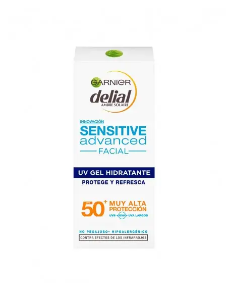 Protector solar facial gel cream sensitive SPF50+ DELIAL AMBRE