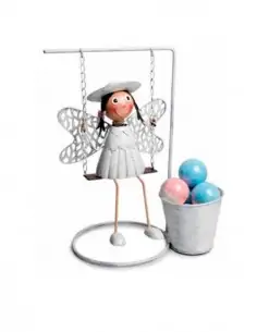 Set Baño Figura Metal Ángel en Columpio POKHARA Cuerpo y baño