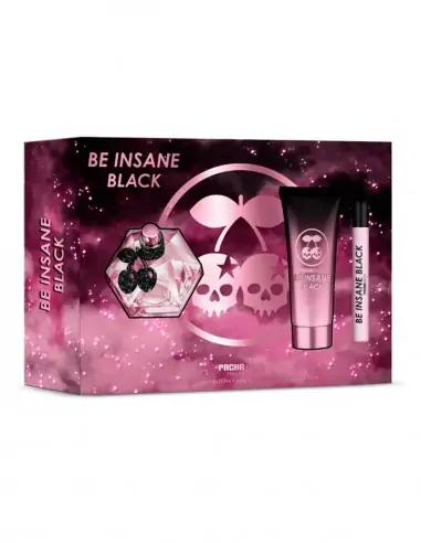 Insane Black Her EDT 80ml + Body Lotion 75ml + Perfumador 10ml Estuche-Estoigs de perfums femenins