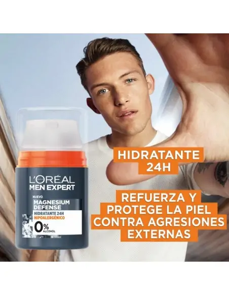 MAGNESIUM DEFENSE -Crema hidratante hipoalergénica L'ORÉAL MEN