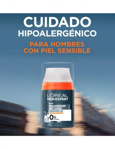 MAGNESIUM DEFENSE -Crema hidratante hipoalergénica L'ORÉAL MEN