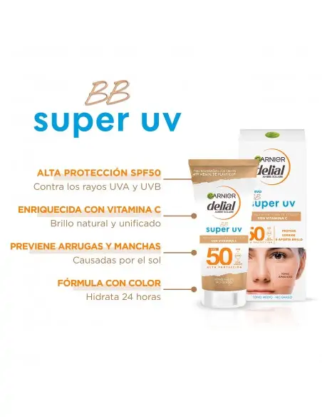 BB Super UV - Crema Protectora con Color y Vitamina C - SPF50+