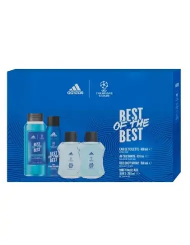 Uefa EDT 100ml Vap + Gel Champú 250ml + Deo Anti Transp 150ml + Aftershave 100ml-Estuches de hombre