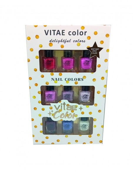 Set laca de uñas 9 ud VITAE Uñas