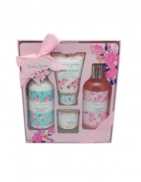 Set de baño 3 piezas con vela ESSENTIAL BEAUTY Cuerpo y baño