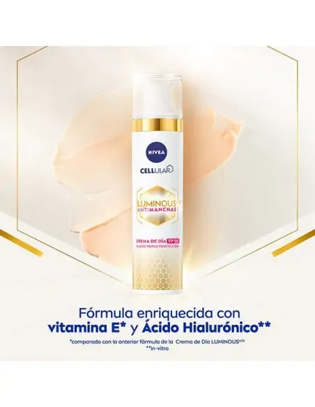 Crema facial anti manchas Celular luminous día SPF50 NIVEA