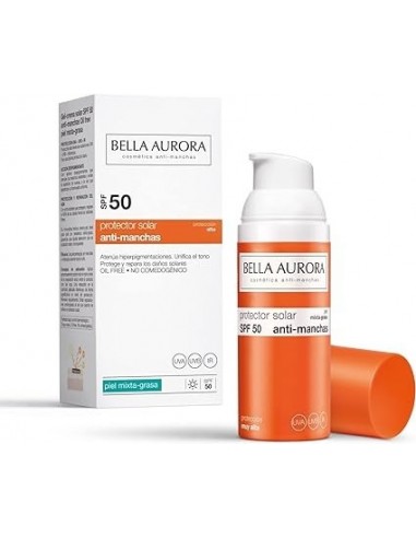 BELLA AURORA SOLAR GEL ANTIMANCHAS PIEL MIXTA Y GRASA SPF50 | Perfu...