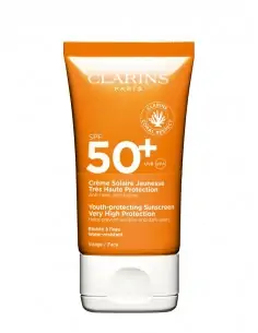 Crema Solar Facial Hidratante Acabado Mate SPF 50+ CLARINS