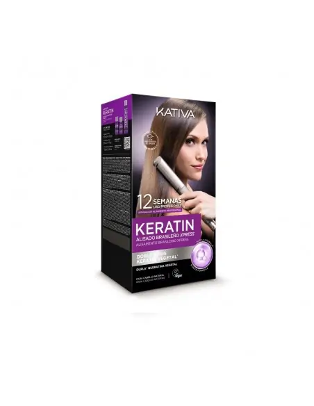 Kit Alisado Brasileño Vegano Xpress Doble Keratina KATIVA