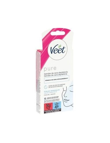 CERA FRIA FACIAL PURE PIEL SENSIBLE 16 BANDAS VEET Cuerpo y baño