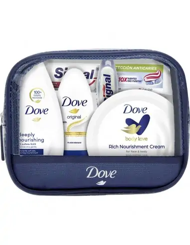 Neceser de Viaje Completo Dove Mujer - Tamaño Apto para Avión-ESTUCHES DE BAÑO