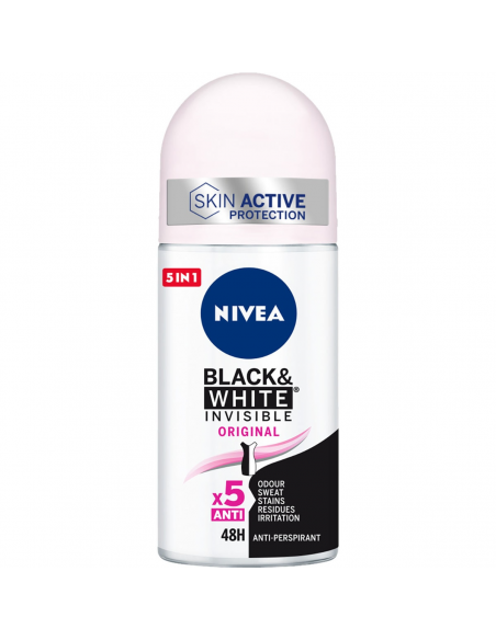 Desodorante rollon Invisible black&white clear NIVEA Cuerpo y