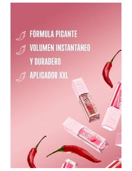 Lip gloss Lifter. Rellenador con hyaluron MAYBELLINE Labios