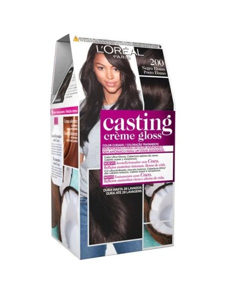 L’Oréal Casting Crème Gloss Negro Ébano Nº 200 | Perfumerías Gotta