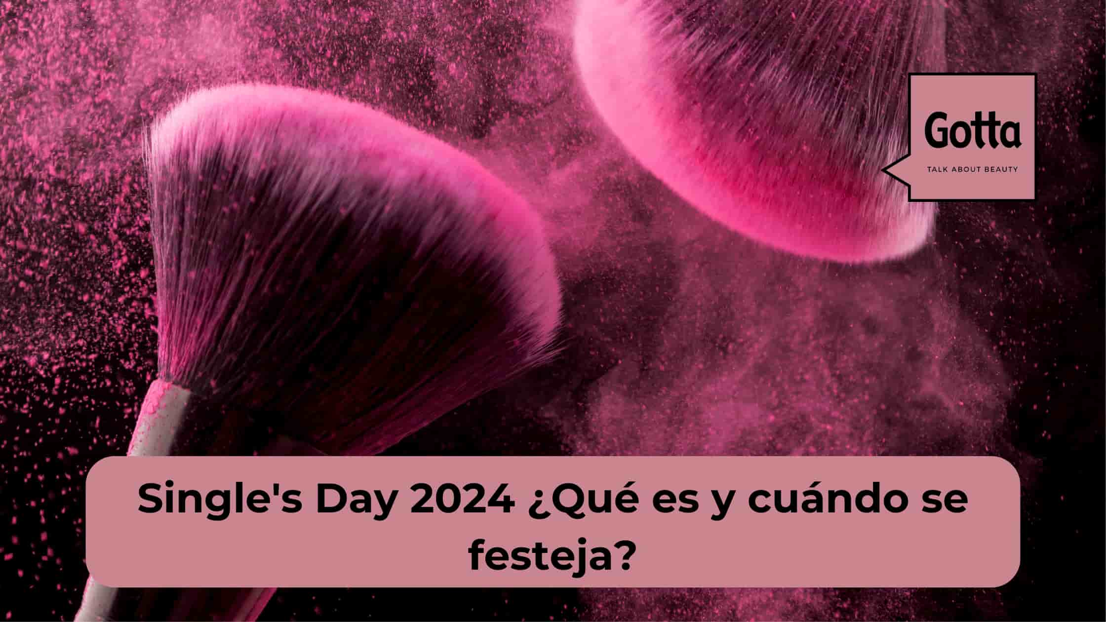 singles day brochas rosa polvo